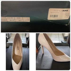 Fashion Nova white heels